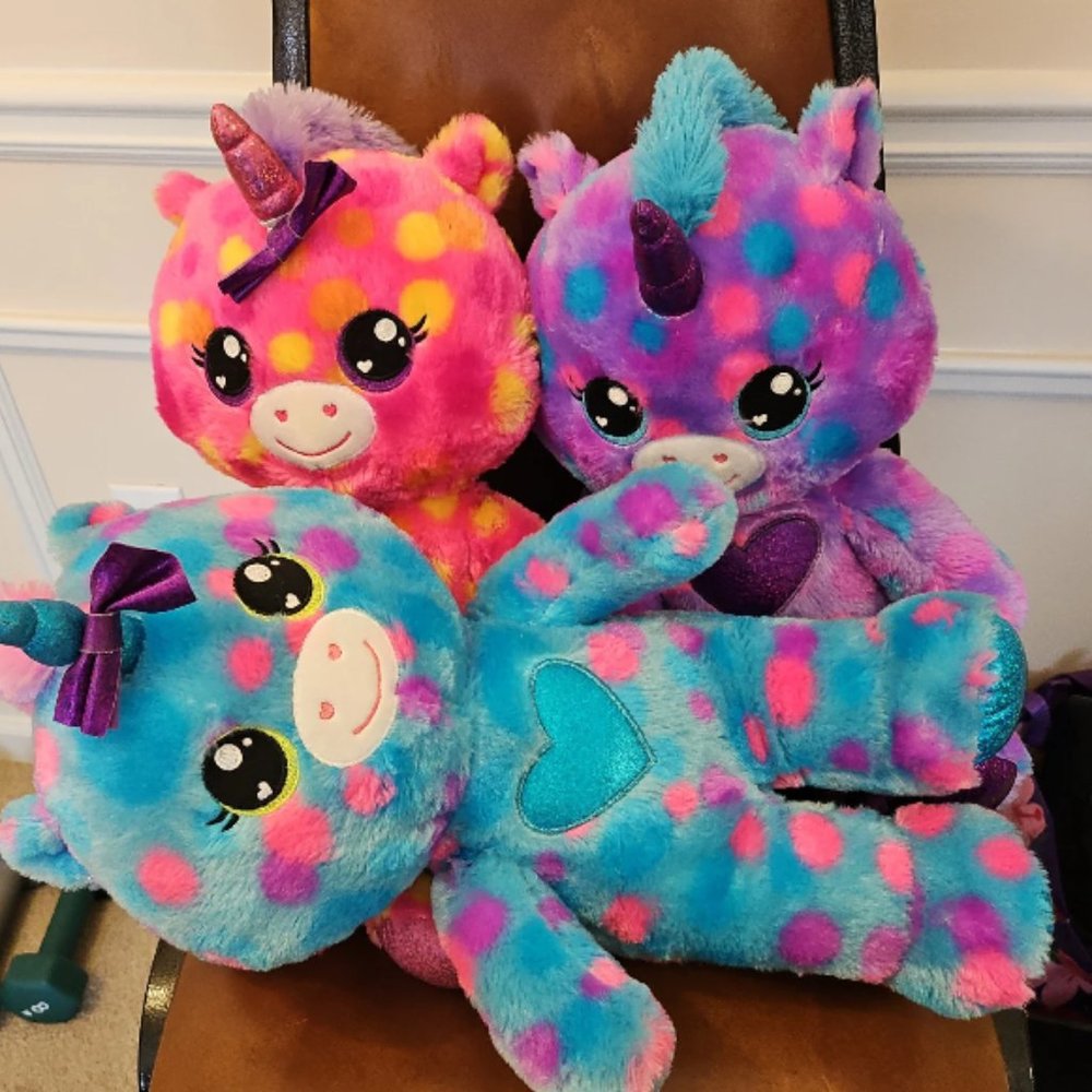 Build a bear heartables bundle of 3 unicorns
